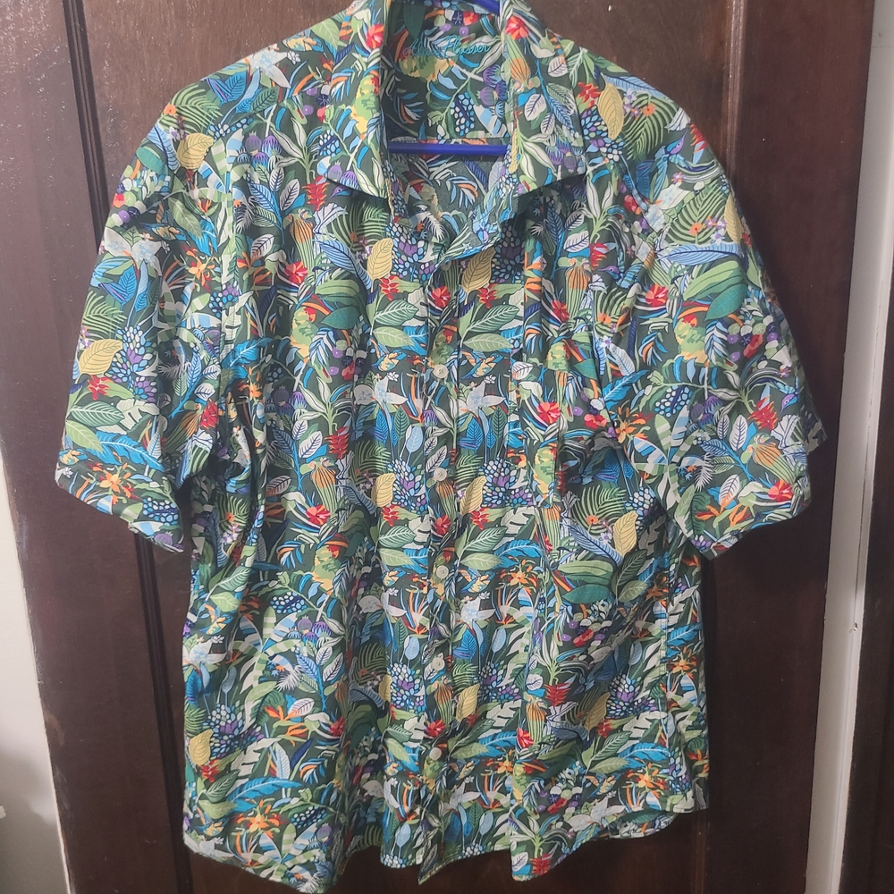 Alan Flusser AOP Tropical Print Men's Shirt